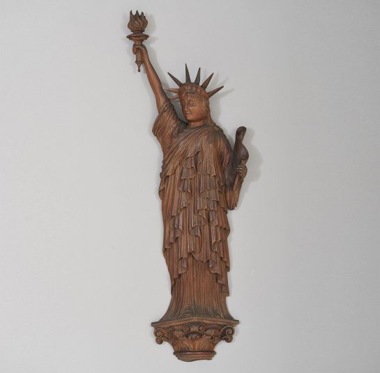 Carved Liberty Wall Plaque