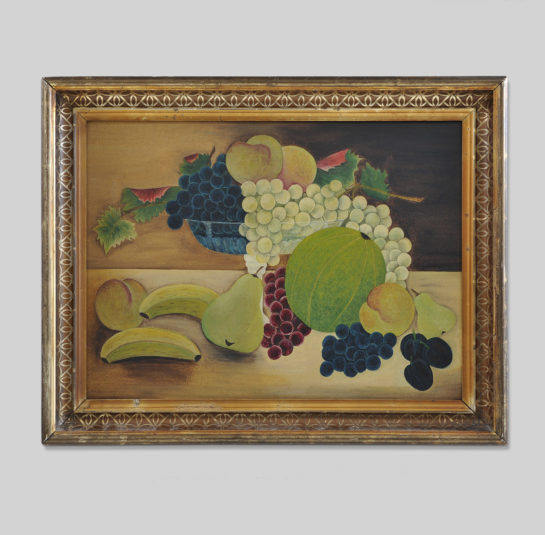 Still Life of Grapes and Fruit in a  Compote Arranged on a Tabletop