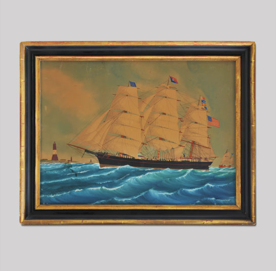 Portrait of “The Maine Bowker”, of Brunswick, Maine Entering the Scheld River Bound for Antwerp