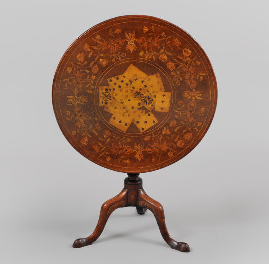 Rare Marquetry Inlaid Tea Table