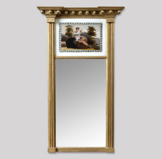 Federal Mirror with Eglomise Panel