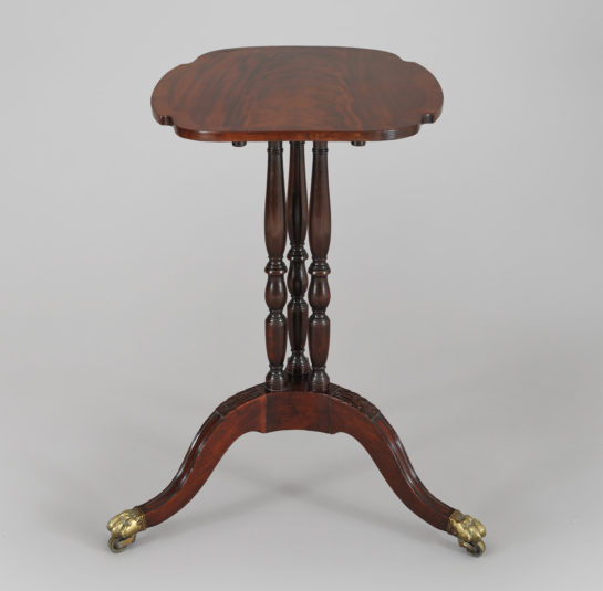 Rare Federal Cluster-Form Column Tilt-Top Candlestand