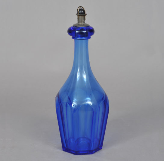 Blown Bottle with Pewter Stopper