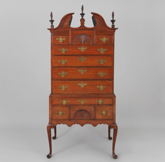 Queen Anne Scroll-Top Highboy