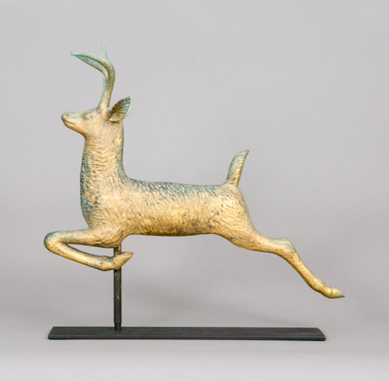 Rare Diminutive Size Leaping Stag Weathervane