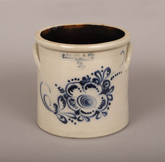 Cylindrical Crock, Stamped “J. Norton and Co.”