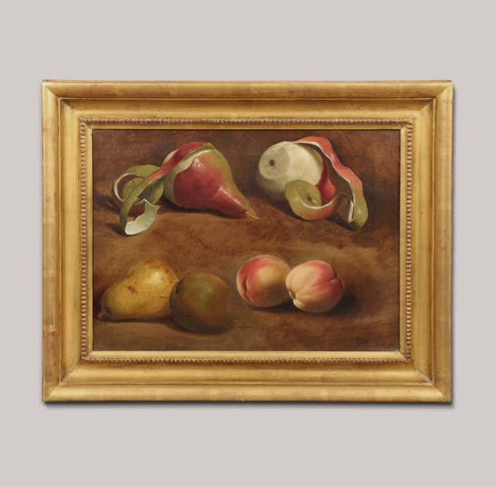 Still-Life Study of Pears and Peaches