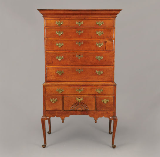 Queen Anne Flat-Top Highboy