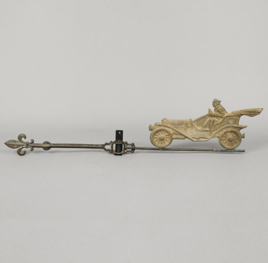 Lightening Rod Weathervane of a Car