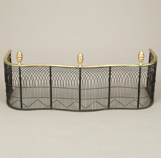 Federal Serpentine Front Wire-Work Fender with faceted finials and brass rail