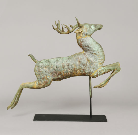 RARE LEAPING STAG WEATHERVANE