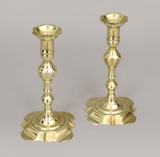 Pair of Queen Anne Candlesticks