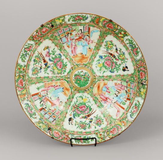 Rare Large Size Rose Medallion Charger
