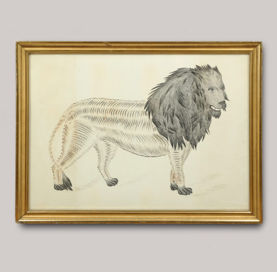 Calligraphy Drawing of a Lion