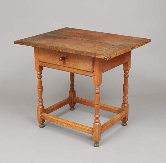 Early Queen Anne One Drawer Tavern Table