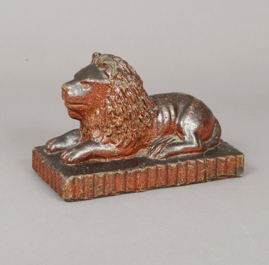 Recumbent Sewer Tile Lion