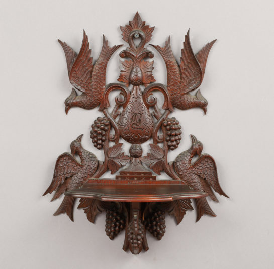 Carved Shelf with Birds