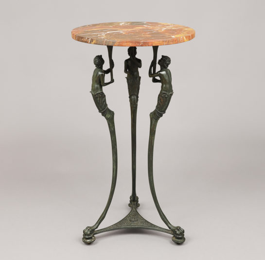 An Unusual Marble Top Pedestal Table