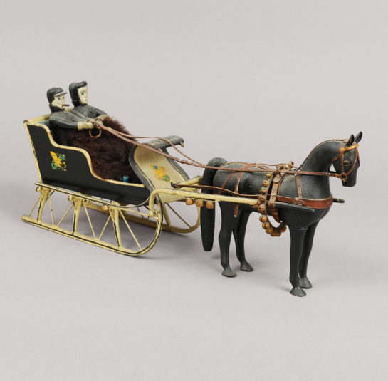 Horse Drawn Sleigh with Figures