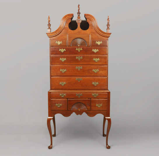 Queen Anne Bonnet-Top Highboy