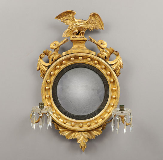 Rare Diminutive Girandole Mirror