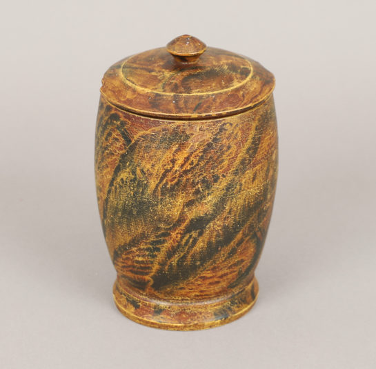 Rare Cylindrical Covered Storage Jar