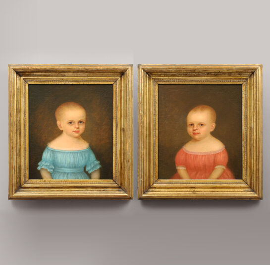 Rare Pair of Portraits, Siblings