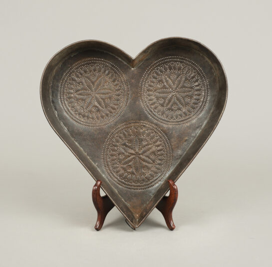 Rare Large Heart-Shaped Tin Mold