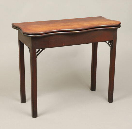 Chippendale Serpentine Top Card Table