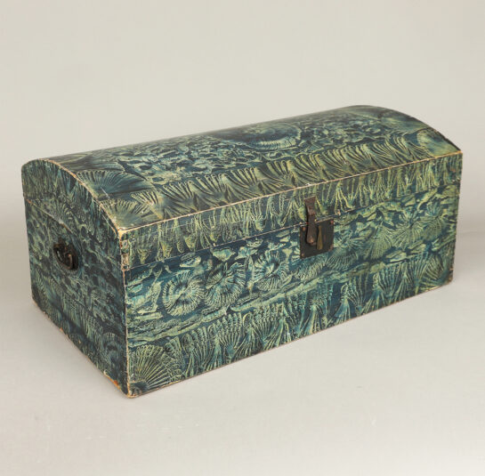 Exceptional Paint-Decorated Dome Top Box