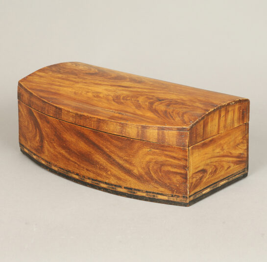 Rare and Unusual Bow-Front Paint-Decorated Box
