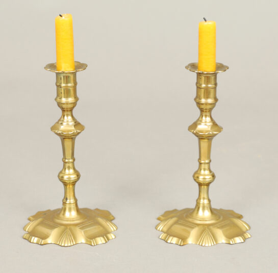 Pair of Queen Anne Candlesticks