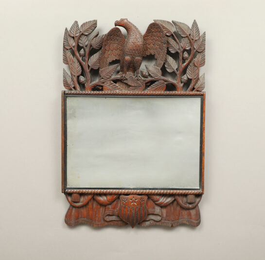 Rare Carved Patriotic Mirror