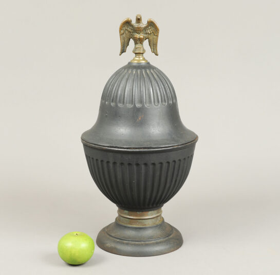 Unusual Cast Iron Covered Urn