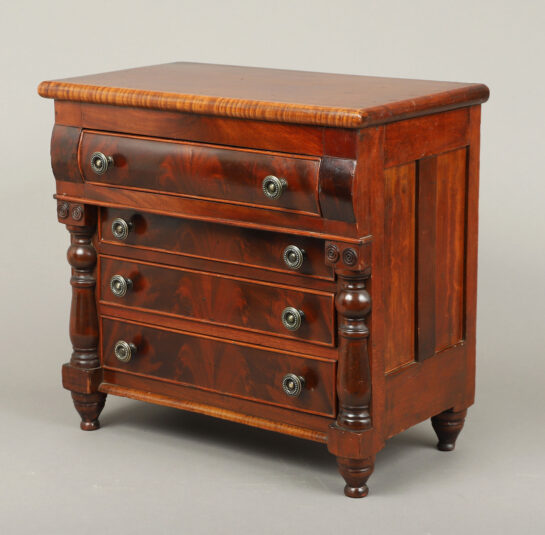 Rare Miniature Late Federal Chest