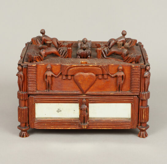 Rare and Unique Carved, “Prison Art” Box