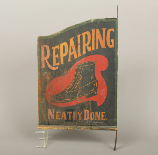 Double-Sided Boot Trade Sign