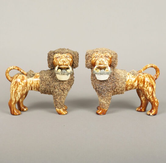 An Assembled Pair of Bennington Poodles with Baskets
