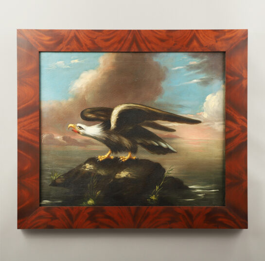 American School, 19th c. Eagle Perched on a Rock