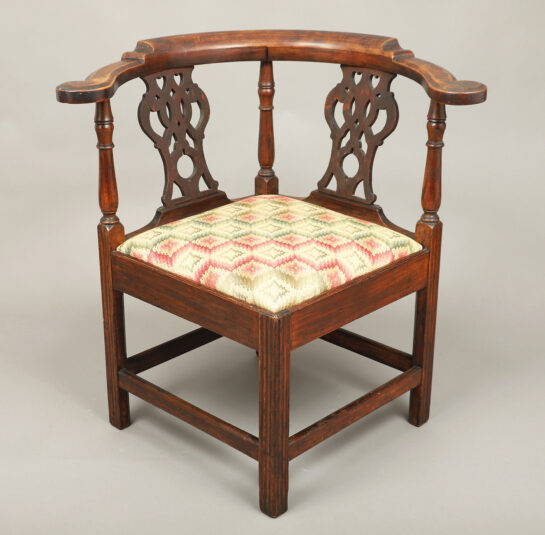 Rare Oversized Chippendale Corner Chair