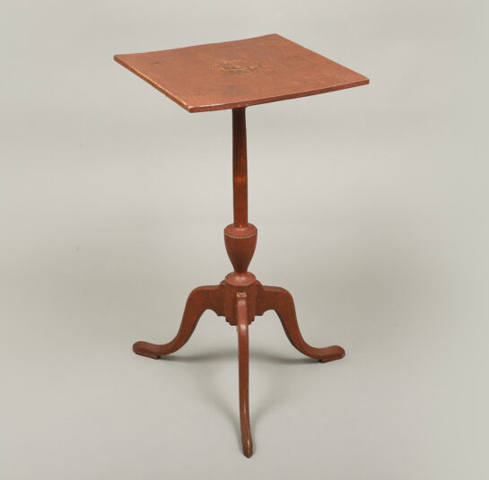 Federal Red-Painted Candle Stand