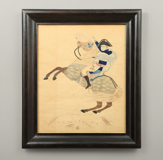 American School, mid 19th c. General Washington on Rearing Horse