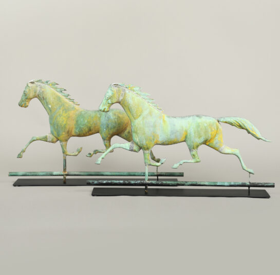Pair of Running Horse Weathervanes