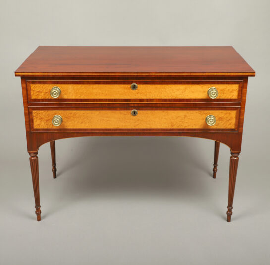 Rare Federal Diminutive Two Drawer Serving Table