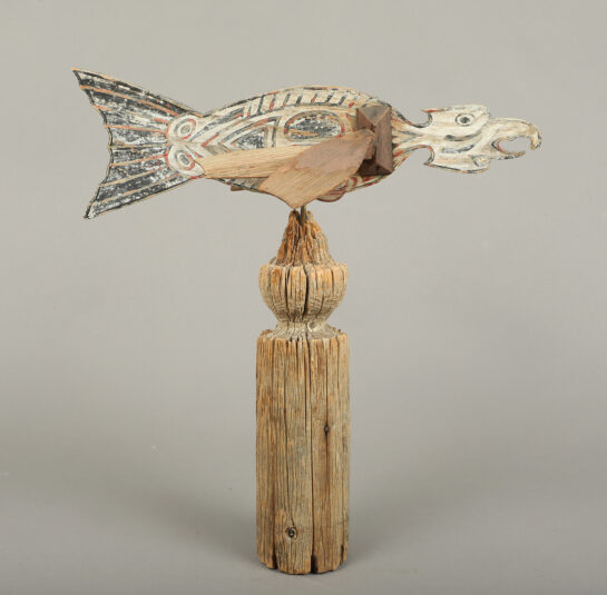 Stylized Folk Art Eagle Whirligig