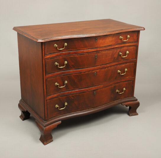 Rare Chippendale Serpentine Front Chest of Drawers