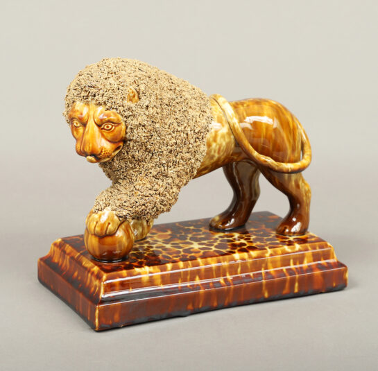 Bennington Rockingham Glazed Lion