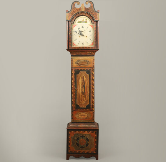 Paint-Decorated Tall Case Clock