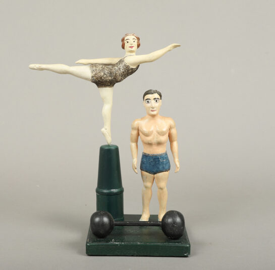 Folk Art Carving of Strongman and Gymnast