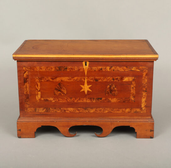 Rare Diminutive Inlaid Chippendale Blanket Chest